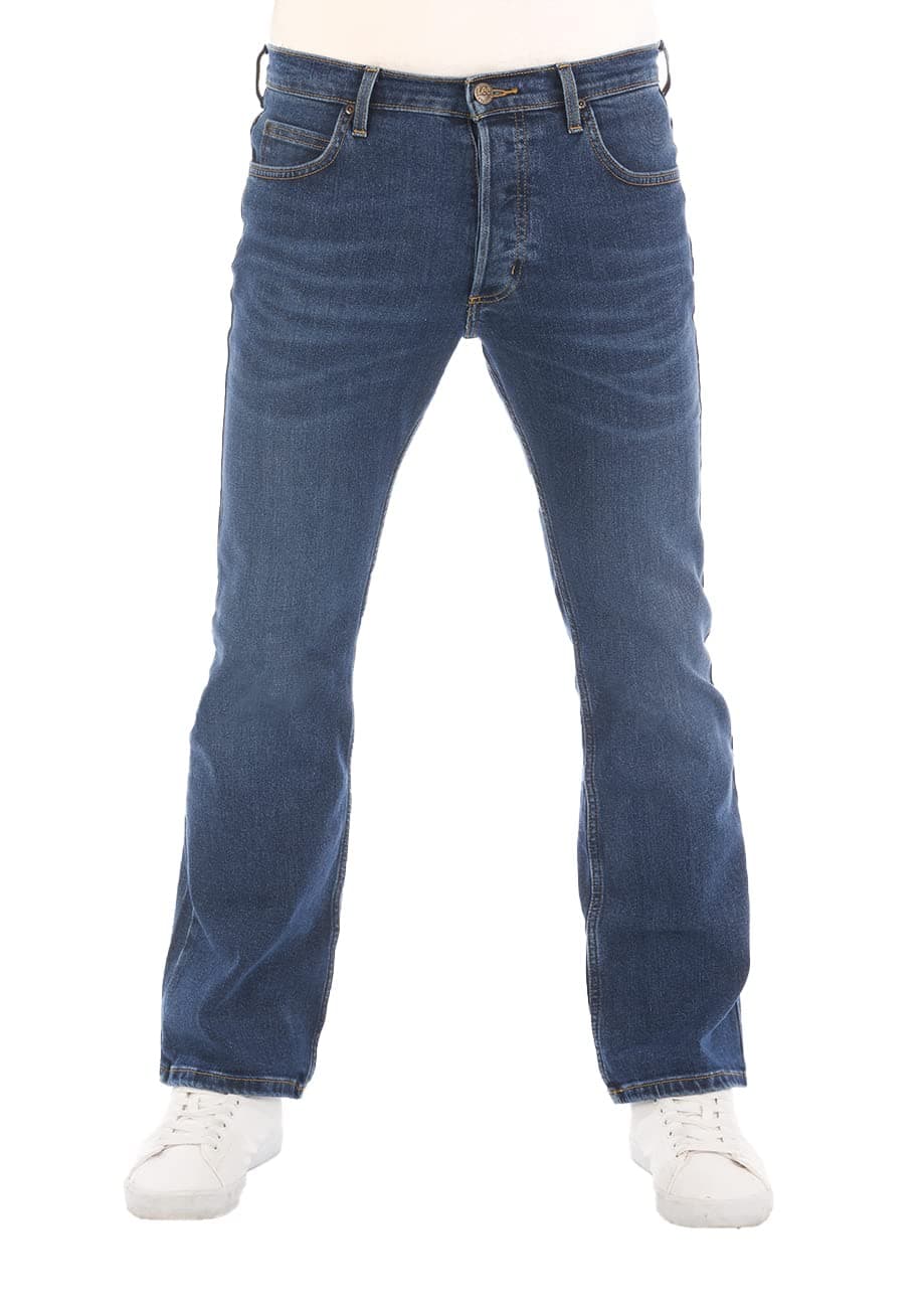 Lee Denver Men's Stretch Bootcut Jeans Trousers Denim Blue 32 33 34 36 38 40 42 44 46, 34 W/34 L