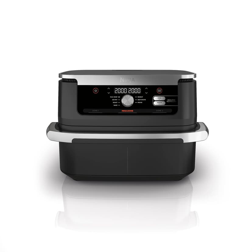 Ninja Foodi FlexDrawer Air Fryer, Dual Zone with Removable Divider, Large 10.4L Drawer, 7-in-1, Air-Fryer Uses No Oil, Air Fry, Roast, Bake, Max Crisp, Non-Stick Dishwasher Safe Parts, Black AF500UK - 1