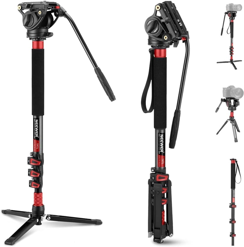NEEWER 71.6 Inch Pro Camera Monopod Telescopic Carbon Fib… - 1