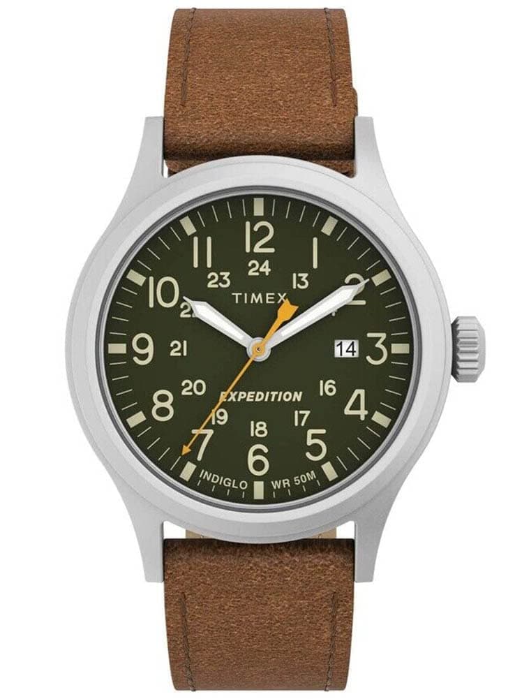 Timex Expedition Scout Men's 40mm Leather Strap Watch TW4…