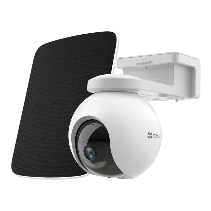 EZVIZ CB8 KIT 2K Caméra Surveillance WiFi Extérieure sans Fil, Solaire, Batterie 10400mAh, Suivi Intelligent, Détection de Personne, Vision Nocturne Couleur, Audio Bidirectionnel, Sirère, Type C - 1