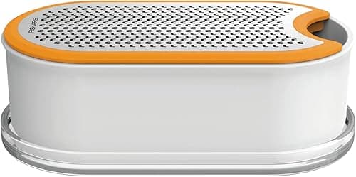 Fiskars Box Grater, With Container, Dimensions: 16.8 x 9.0 cm, Metal/Synthetic Material, Functional Form, 1019530