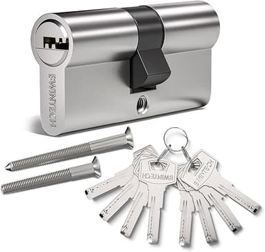 Bwintech 70mm(35/35) Nickel Zinc Alloy Euro Cylinder Lock…