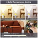 Adiwo Spot LED Uplight, Spot de Sol, 2 Pcs Blanc Lampes de Sol LED pour Un Éclairage d'Accentuation d'Ambiance, Lampadaires Plafonniers Lampadaire Dimmable Jaune Chaud Naturel Lumière Blanc Froi - 4