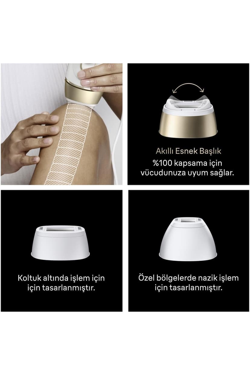 Braun Lumiere Pulsee Smart Silk·Expert Pro 5 Home Laser Alternative, Semi-Definitive Hair Reduction, with Pouch, Gillette Venus Women's Shaver, 3 Heads, PL5311 - 5