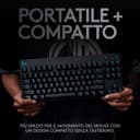 Logitech G PRO Tastiera gaming meccanica, ultraportatile senza tastierino numerico, cavo micro-USB rimovibile, tasti con retroilluminazione RGB LIGHTSYNC da 16,8M di colori, US Intl, PC/Mac - Nero - 5