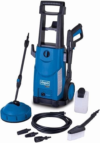 Scheppach HCE2600 Electric Pressure Washer | 180 Bar | Powerful & Versatile Surface Cleaning | Quick-Connect System & Accessories + 5m Hose