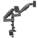 Ergosolid Heavy Duty Swivel Desk Mount with Gas Spring for Two 17-35 Inch LED LCD Monitors, VESA 75mm and 100mm up to 2x9 kg - 1