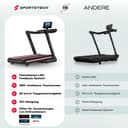 Sportstech Tapis de Course Professionnel pour Maison, 20 km/h, APP | Grande Surface de Course, Inclinaison 16%, jusqu'à 150 kg | LED & 360° Tabletholder | avec 1 an d'App STL Incluse - 6