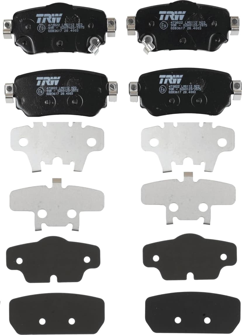TRW GDB3617 Brake Pad Set of 4 for Nissan Kicks II (J11, J11_) 2013 - Rear Axle and other vehicles - 1
