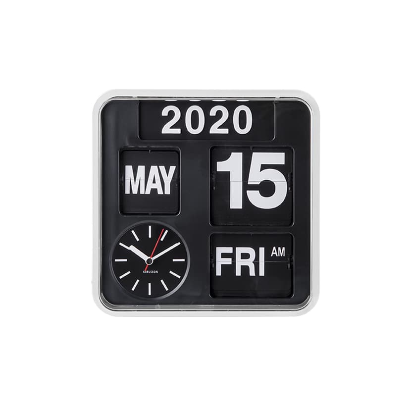 Karlsson - KA5364WH - Horloge calendrier flip flap - murale - blanc - 3