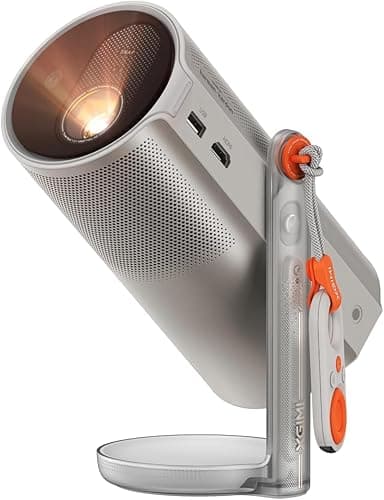 XGIMI Mogo 4 Laser Vidéoprojecteur Portable avec 4 filtres, 550 lumens ISO, Rotation à 360°, Batterie intégrée, 2,5 Heures de Lecture, Compatible avec Google TV & Netflix, 2 x 6 W Harman Kardon