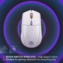 SteelSeries Rival 3 Wireless Gen 2 Gaming Mouse - 2.4GHz and Bluetooth - 18000 DPI TrueMove Air Optical Sensor - 60 Million Click Durability - Light-Weight - 100% PTFE Feet - White - 3