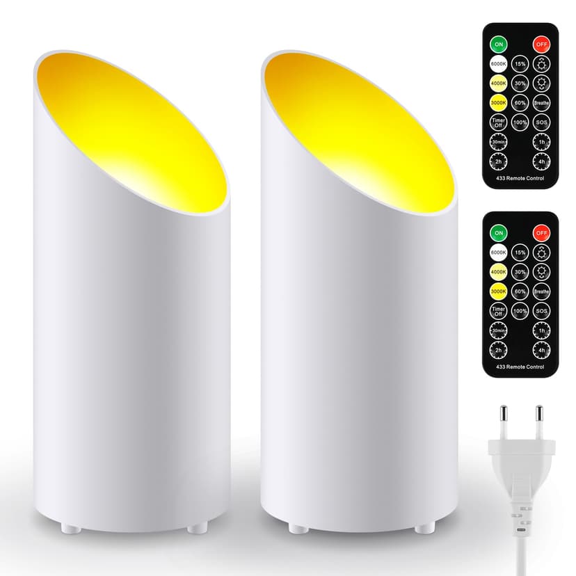 Adiwo Spot LED Uplight, Spot de Sol, 2 Pcs Blanc Lampes de Sol LED pour Un Éclairage d'Accentuation d'Ambiance, Lampadaires Plafonniers Lampadaire Dimmable Jaune Chaud Naturel Lumière Blanc Froi - 1