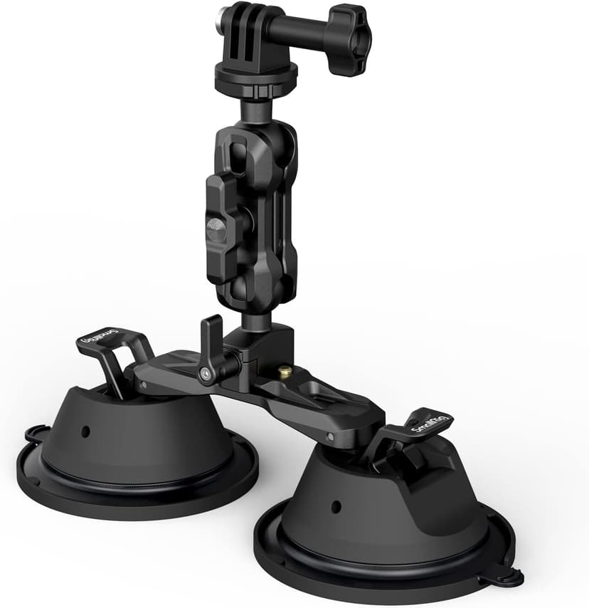 SMALLRIG Suction Mount for Action Camera/Phone/Small Cameras, for Gopro - Suction Cup Mount on Car Window/Bonnet, Load 0.5kg for Speeds 80km/h (50mph), Stationary Max 3kg Load - 1