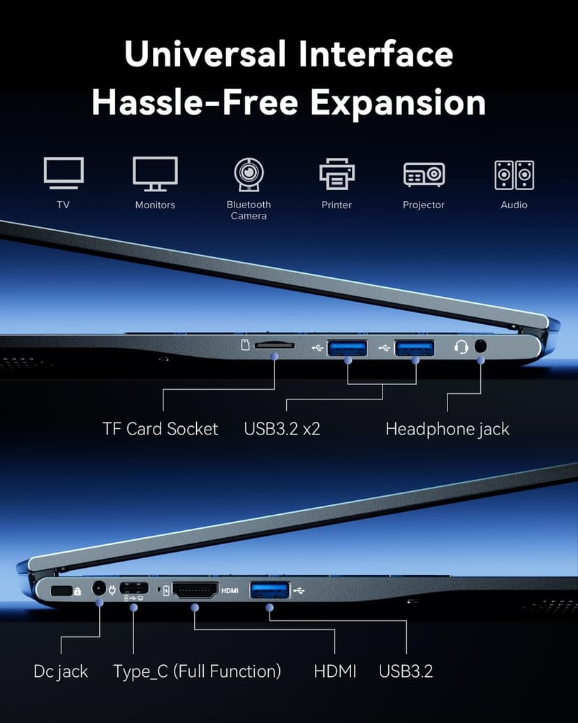 ACEMAGIC Ordinateur portable de jeu 2026 avec écran FHD de 15,6 pouces avec processeur Core i5-12600H jusqu'à 4,5 GHz, 16 Go de RAM DDR4, 512 Go NVMe PCIe 3.0 SSD ordinateur portable de jeu, léger - 6