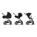 CYBEX Gold Balios S Lux Pushchair, Ergonomic Lying Position, One-Hand Harness System, from Birth to 22 kg (Approx. 4 Years), Moon Black - 5