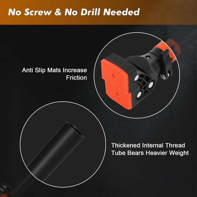 Barre de Traction, Barre de Traction sans Fixation, Barre de Tractions Porte,Installation sans Vis, Chargeable Jusqu'à 200 kg, Convient pour Une Largeur de Porte 72 cm-110 cm - 5