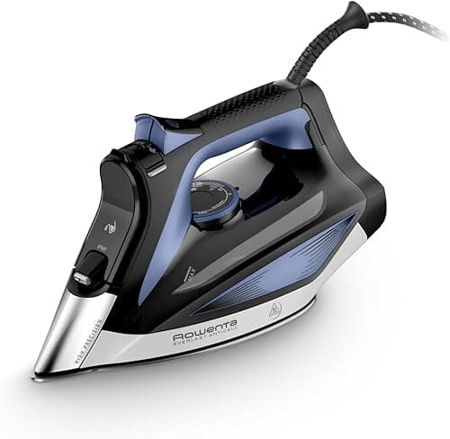 Rowenta Everlast Antical DW7320 Steam Iron 2700 W, Limescale Collector, Anti-Limescale Function, Steam Burst 220 g/min and Constant 45 g/min, Microsteam 400HD Profile Laser, Blue