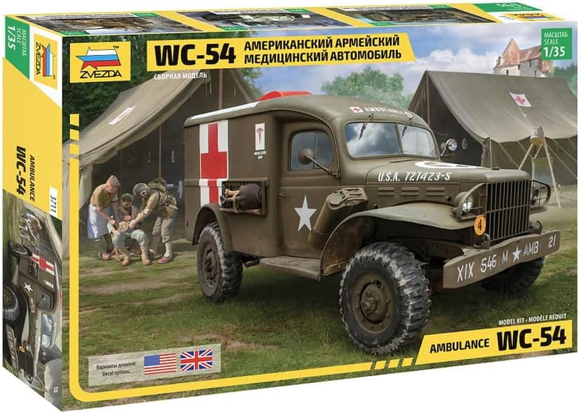 Zvezda - 1/35 WC-54 Ambulance - Modélisme en plastique - Echelle 1/35 - 1