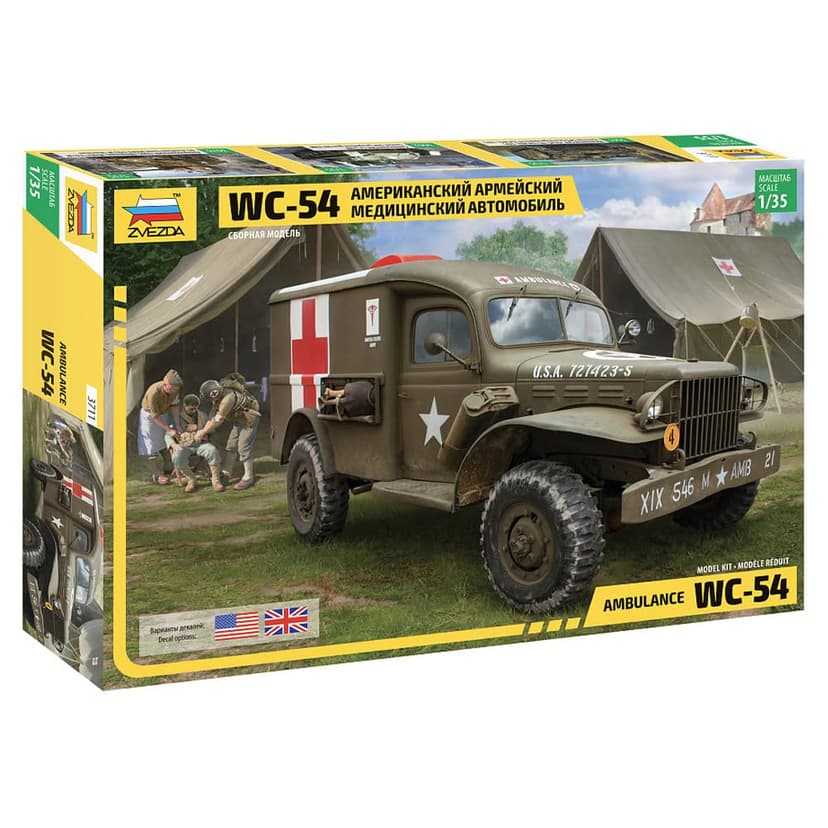 Zvezda - 1/35 WC-54 Ambulance - Plastic Model Making - Scale: 1:35 - 1
