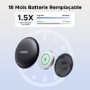 UGREEN FineTrack Mini 2 Pcak Compatible with Apple Find My (iOS only), Tracker Tag with 18-Month Replaceable Battery, 80dB Volume, Bluetooth Finder for Keys, Wallet, Luggage (Includes 2 Tag Holders) - 3