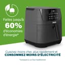 Princess Friteuse à Air Digitale 6,5 L avec Séparateur Amovible, 12 Programmes, Écran Tactile, Jusqu’à 60% d’Économie d’Énergie, Sans Huile, pour 1,5 kg Frites, Noire, 182061 - 3