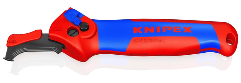 Knipex Couteau de dénudage Nouveau couteau de dénudage à levier d'entrainement avec poignées multimatières 146 mm, 16 50 145 SB - 1