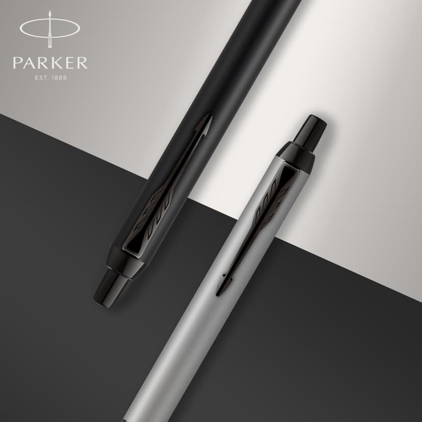Parker IM Ballpoint Pen | Matte Black with Black Trim | Medium Point with Blue Ink Refill | Gift Box - 7