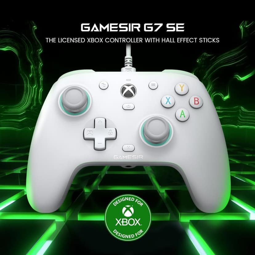 GameSir G7 SE Manette Filaire pour Xbox Series X|S, Xbox One & Windows 10/11, Manette de Jeu Plug and Play avec Joysticks à Effet Hall, Prise Audio 3,5 mm (Blanc) - 2