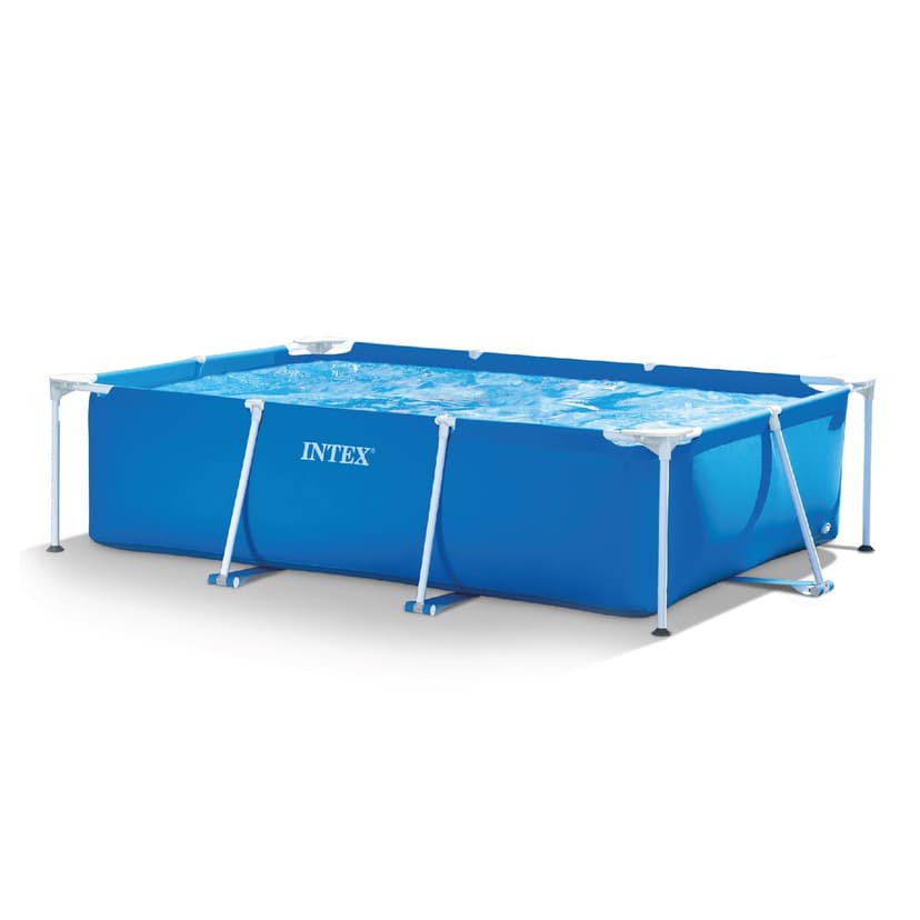 Intex Metal Frame Rectangular Swimming Pool 300 x 200 x 75cm, Blue Above Ground Garden Pool for Kids and Family, 3834L Water Capacity, Puncture-Resistant 3-Ply Material, Pump Not Included, 28272NP - 7