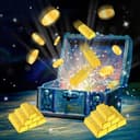 VALICLUD Pack of 5 Gold Bars Brick Bars Replica Film Prop Plastic for Party Favourite Small Activity Props Birthday Decoration Goodie Bags Fillers - 3