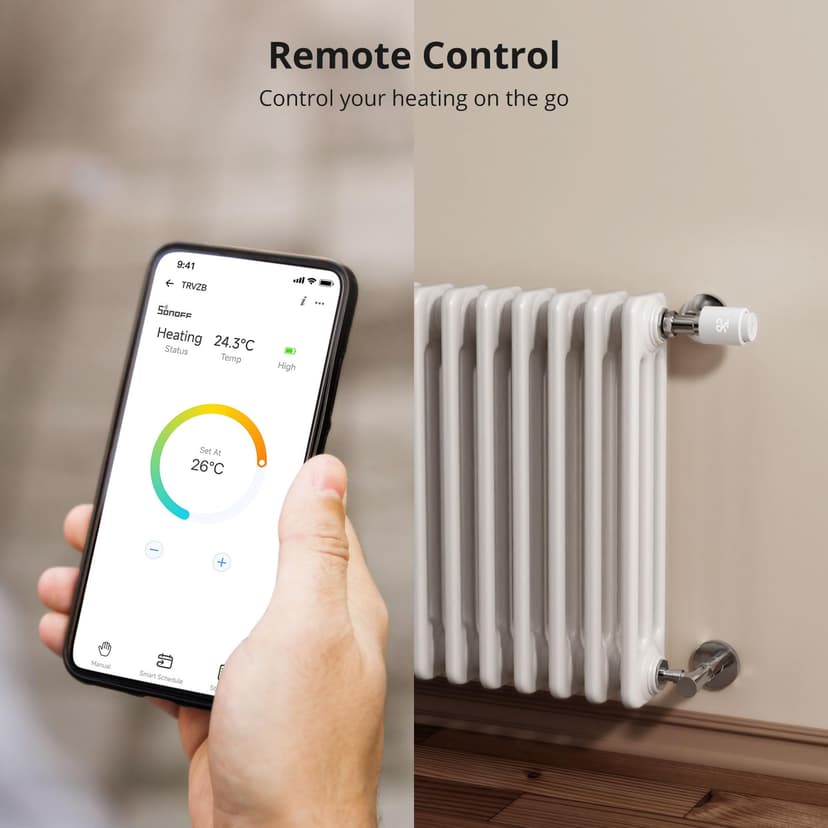 SONOFF ZigBee 3.0 Vanne Thermostatique Radiateur, Thermostatique Connectée et Intelligente, Détection de Fenêtre, Contrôle Vocal, Compatible avec Alexa/Home Assistant, Requiert Le Hub Zigbee (2 Pack) - 2