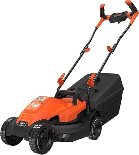 Black + Decker bemw451bh-qs Wired Lawnmower 3 Height 32 cm, 1200 Watt, Orange