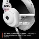 SteelSeries Arctis Nova 5 Wireless Casque gaming - Haut-parleurs magnétiques néodyme - Plus de 100 profils audio - Batterie 60h - 2,4GHz ou BT - Micro ClearCast Gen 2.X -PC,PS5, Switch 2,Mobile -Blanc - 6