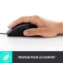 Logitech M500s Souris Filaire avancée avec défilement Ultra-Rapide et multidirectionnel avancé, Boutons Personnalisables, Suivi Haute précision avec commutateur PPP, USB prêt à l'emploi - Gris - 3
