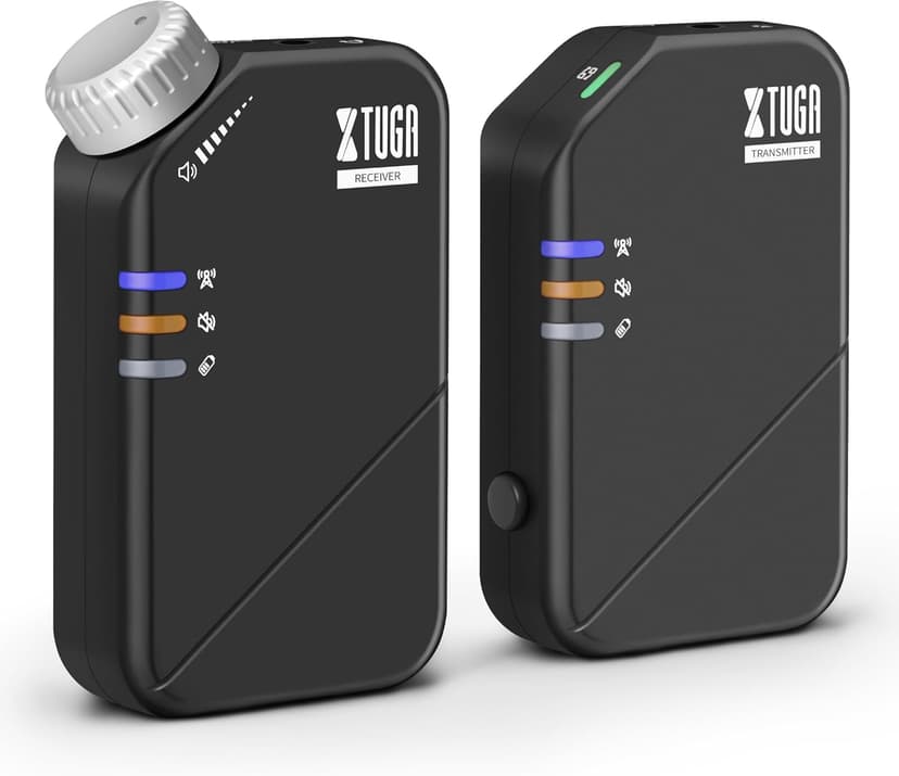 XTUGA J02S Wireless In Ear Monitor System, 2.4G Stereo/Mono In Ear Monitor System 4.5ms Low Latency, One to More In Ear Monitors for Band, Singer, Live Performance - 1