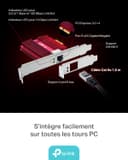 TP-Link TX401 Carte Réseau PCIe 10 Gigabit, Carte Réseau 10Gbps, Câble Ethernet Cat 6A Inclus, Latence Ultra-Faible, Compatible avec Windows 11/10, Linux - 8