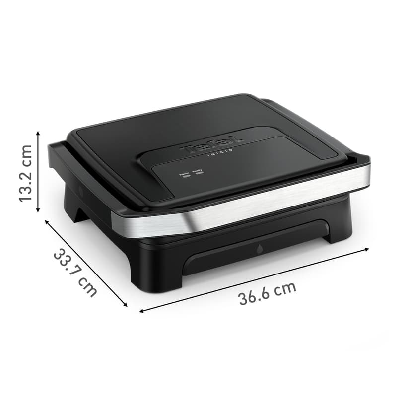 Tefal Inicio, Gril et machine à panini, Chauffe rapide: 2000W, Plaques de cuisson antiadhésives, Grande surface de cuisson, Noir, Inicio, GC271810 - 7