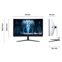 Samsung ODYSSEY Neo G8 32'' 240Hz -1ms, Dalle VA,Incurvé 1000R, Résolution UHD : 3840x2160, 1 000 000:1, HDR 2000, FreeSync Premium Pro, Pied Ajustable, HDMI, DisplayPort - 2