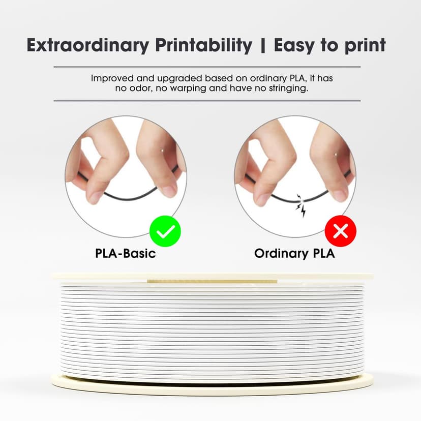 eSUN Kit de Recharge de Filament PLA et de Bobine, PLA 1.75mm et eSpool+ Amovible, Bobine de 1KG (2.2 LBS) Filament Rapide pour imprimantes 3D,Rouge Foncé - 5