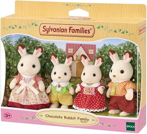 EPOCH Sylvanian Families ‎Plastic Chocolate Rabbit Family, Multicolor