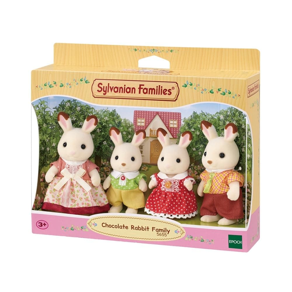 EPOCH Sylvanian Families ‎Plastic Chocolate Rabbit Family, Multicolor