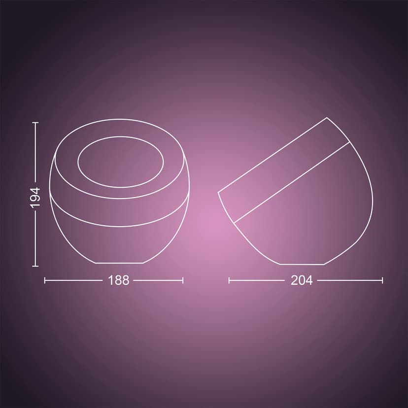 Philips Hue Iris White and Colour Ambiance LED Smart Table Light [Black - Iris only] with Bluetooth, Works with Alexa, Google Assistant and Apple Homekit - 6