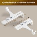 Curtain Rod Holder without Drilling, Bracket for Roller Shutter Box, Curtain Rod Holder, No Drilling, Bracket for Roller Shutter Box, White - 4