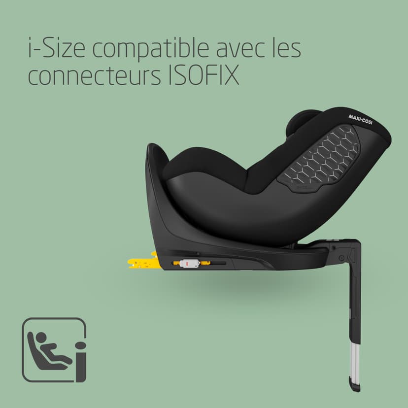 Maxi-Cosi Mica 360 S Comfort, Tissus respirants, Siège-auto isofix 360 pivotant, 0–4 ans (40–105 cm), Rotation FlexiSpin, 5 inclinaisons, Protection G-CELL, Crochets harnais Easy-in, Authentic Black - 7