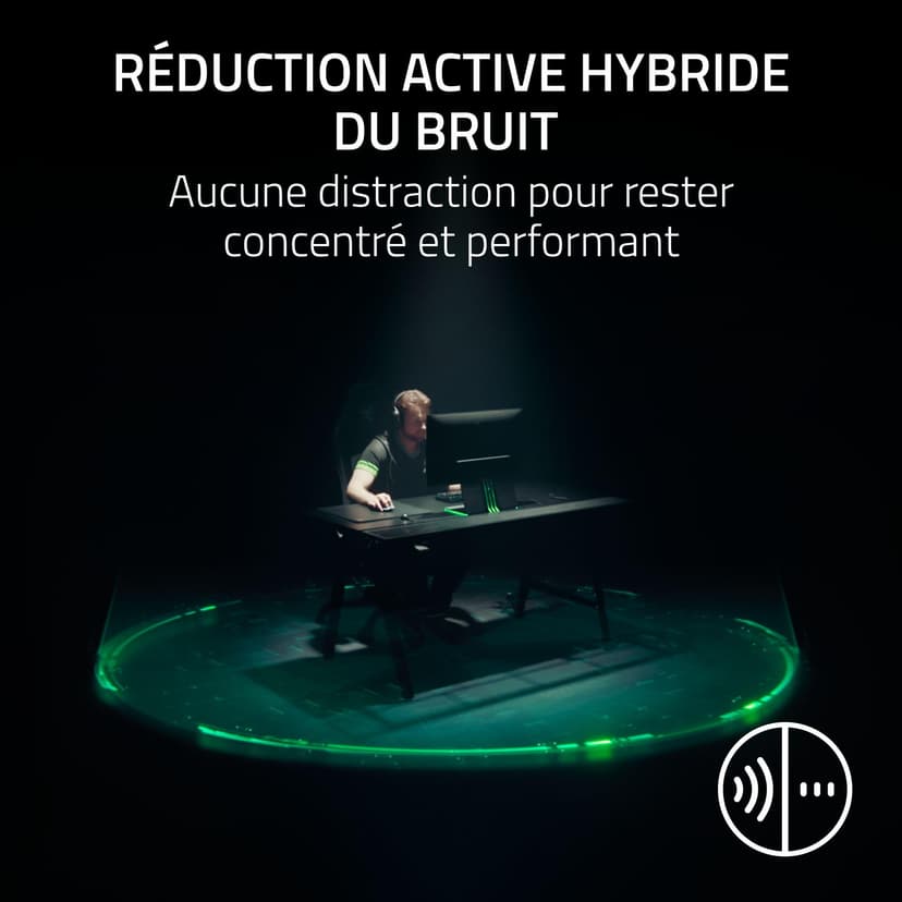 Razer BlackShark V3 Pro - Casque ANC sans Fil pour l’Esport - Annulation Active - Haut-parleurs 50mm - Micro HyperClear Amovible - Wireless 2,4 GHz & Bluetooth - FPS - PC/Mac | Noir - 5