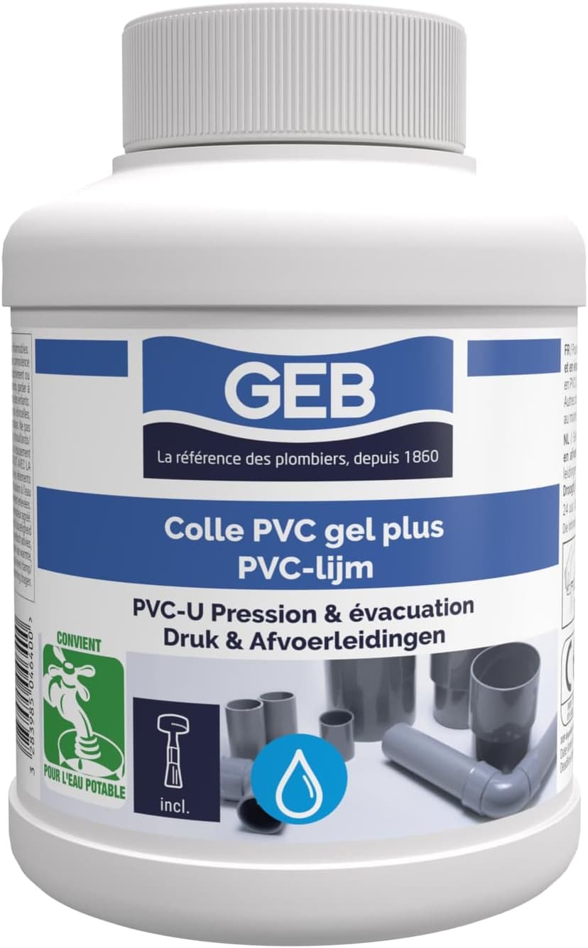 GEB Colle gel plus PVC - Pot 250 ml - 1
