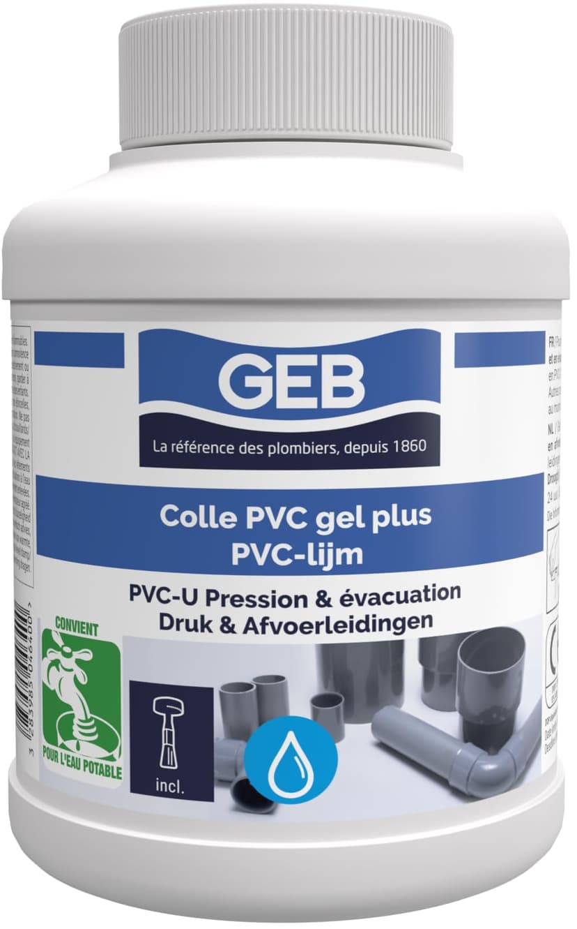 GEB Colle gel plus PVC - Pot 250 ml - 1