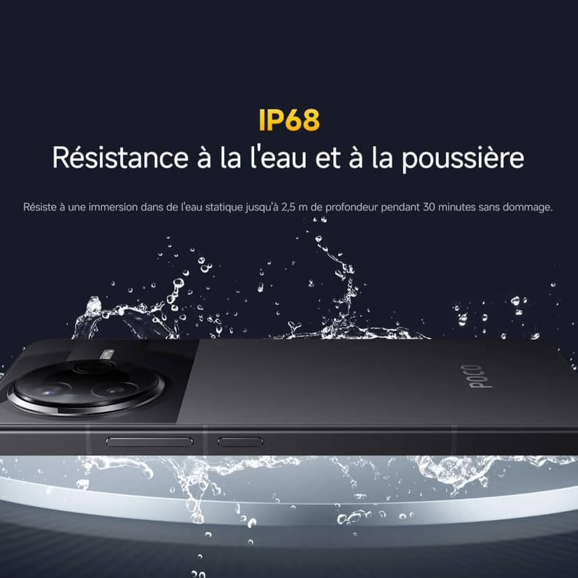 XIAOMI Smartphone POCO F7 Pro, 12+256, Noir, Batterie 6000mAh, HyperCharge 90W, HyperAI (Chargeur Non Inclus) - 8